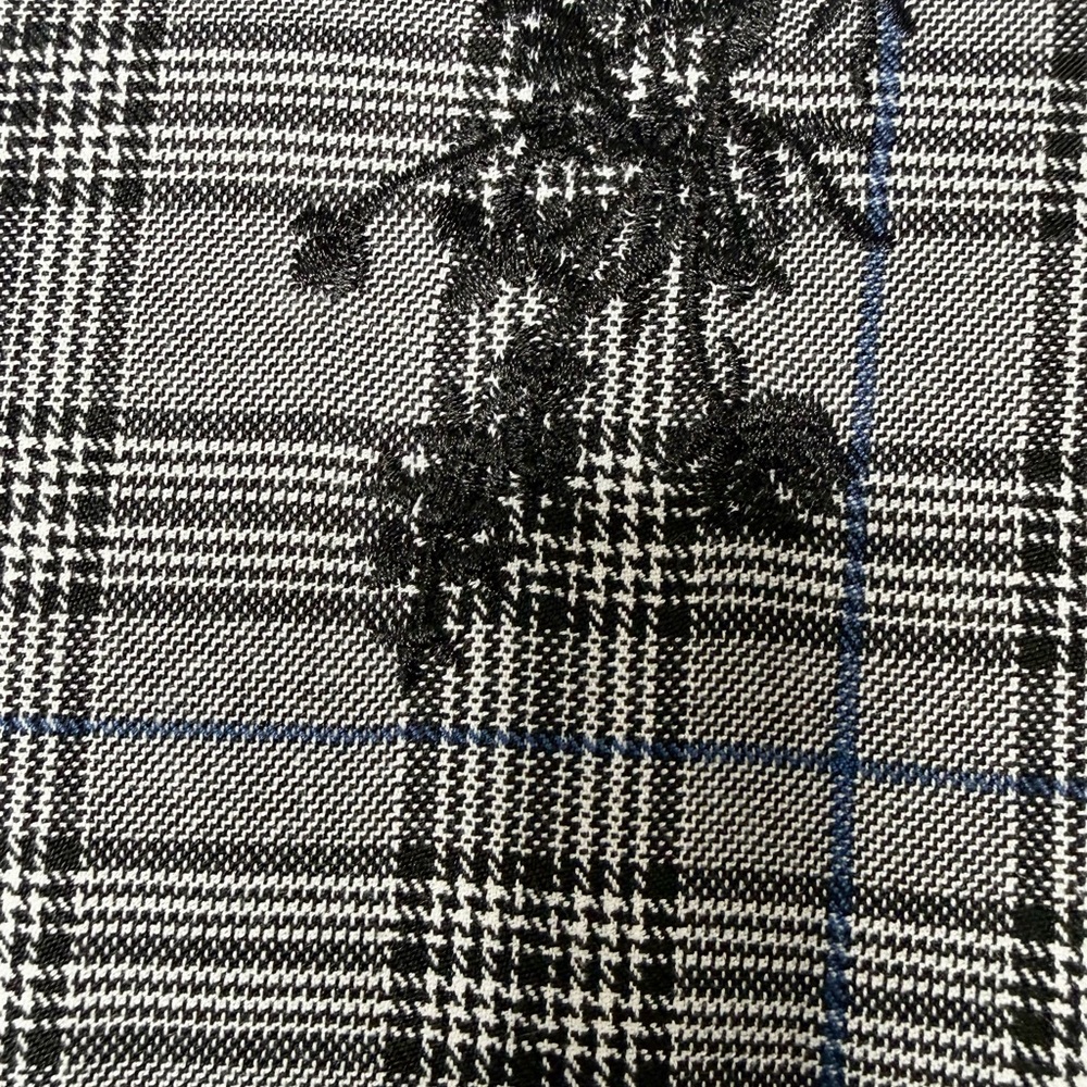 Anthropologie Dolan Gray Plaid Embroidered Blazer - Picture 6 of 6